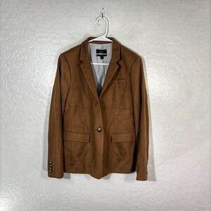 J. CREW women’s two-button blazer in NAVY wool blend. Size 8.